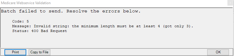 Invalid string: length must be 4 